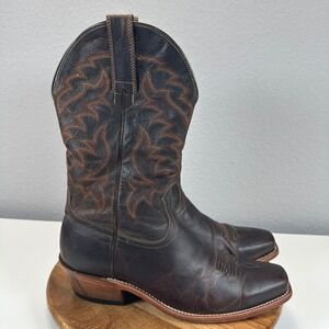 Moon Shine Brad Paisley Western Cowboy Boots Square Toe Leather 9.5 D BMSSP20L7